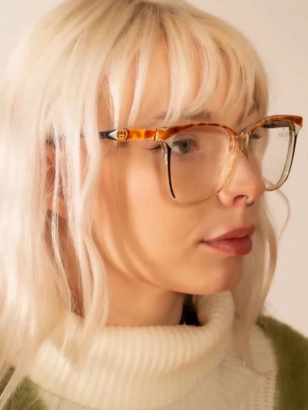 Gucci Eyeglasses Vintage GG2106 46B 57 Made in Italy Excellent Condition - Picture 3 of 11